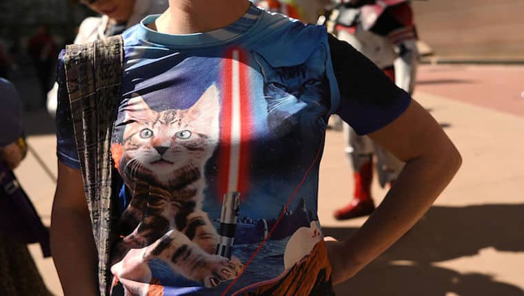 Tee-shirt femme avec chat Star Wars
